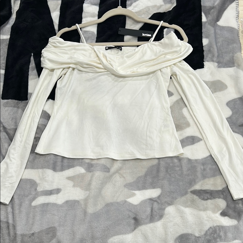 Krisa White Off-Shoulder Top